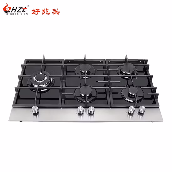 Elettrodomestico da cucina per la casa Pannello da incasso in acciaio inossidabile Piano cottura a 5 fuochi Piano cottura a gas